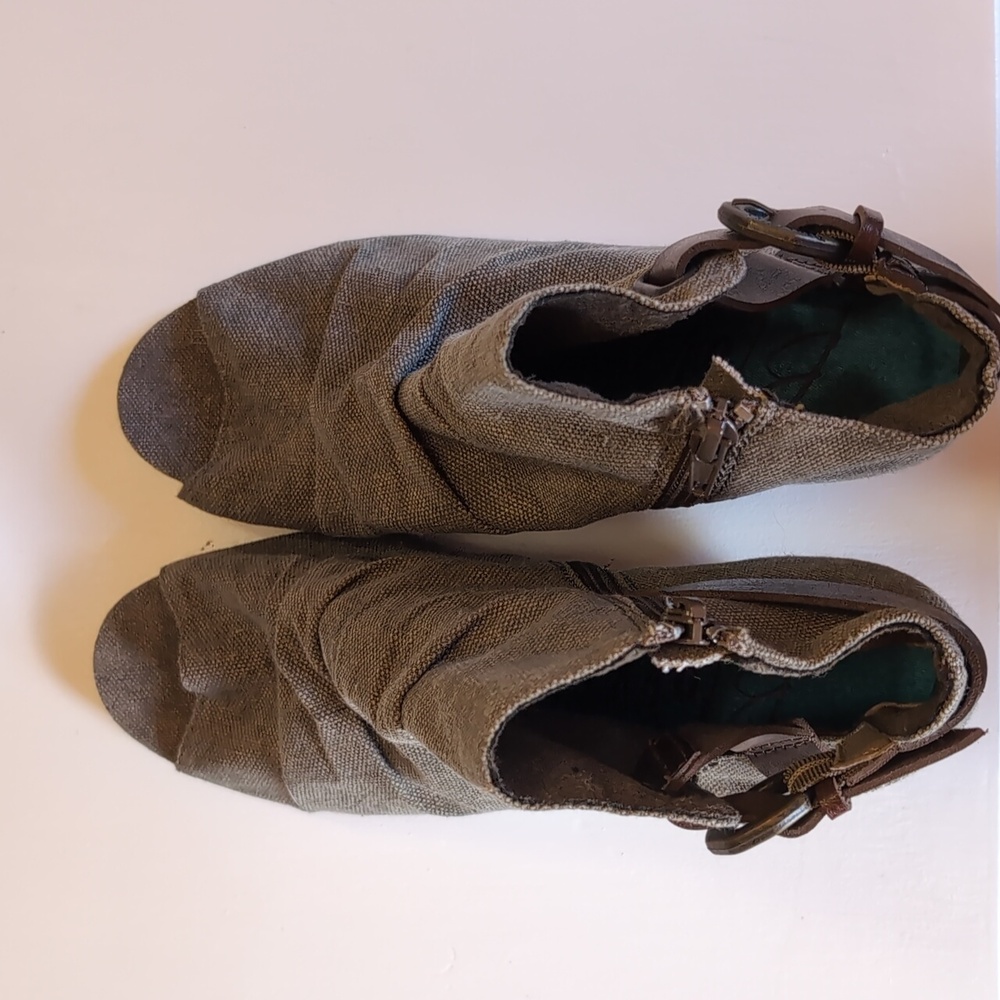 Blowfish Gray and Brown Wedge Sandals - Picture 2 of 2